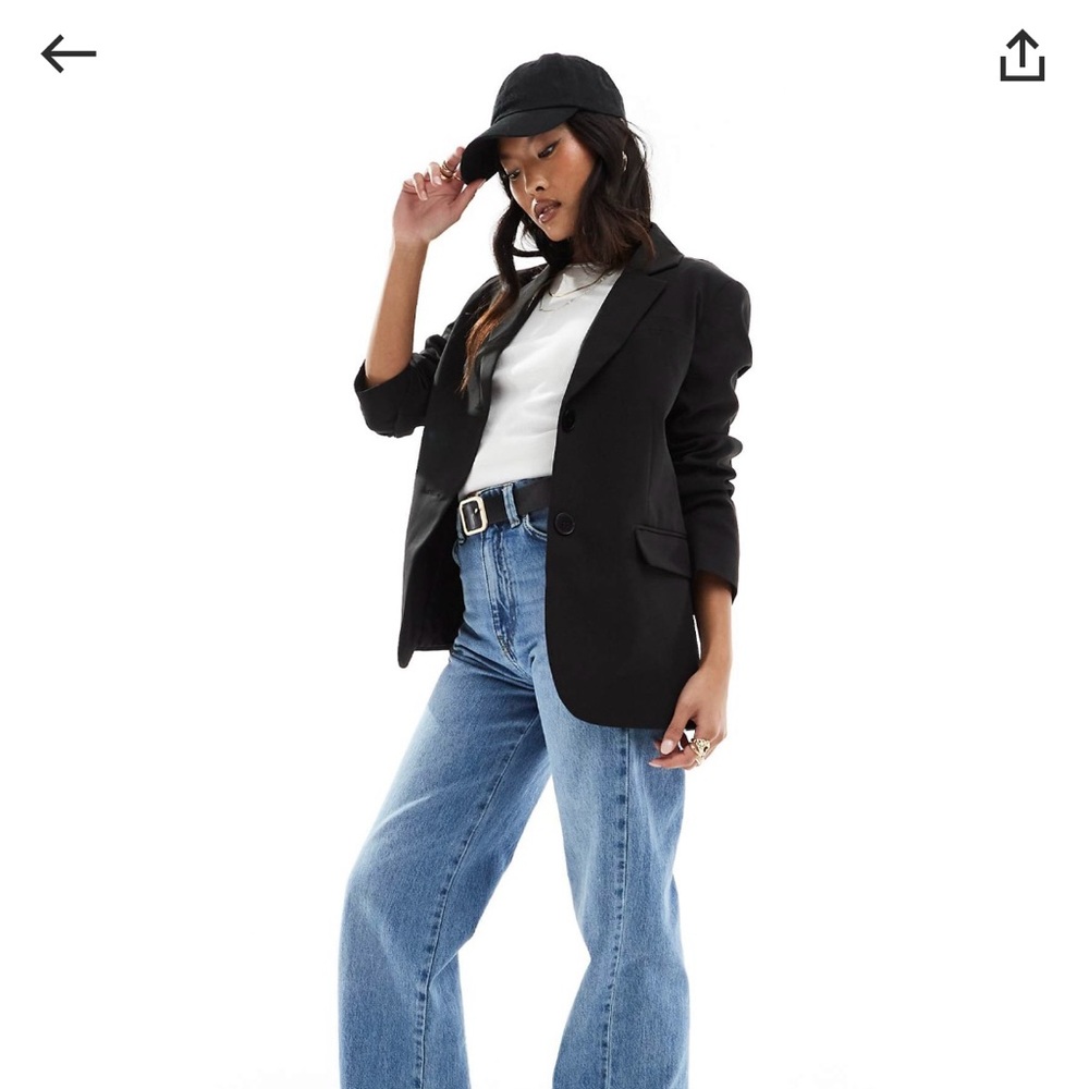 ASOS Petite Oversized Single-Breasted Blazer